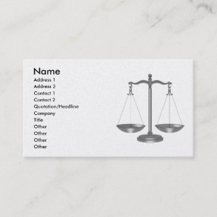 Scales of Justice Business Card