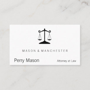 Scales of Justice Business Card