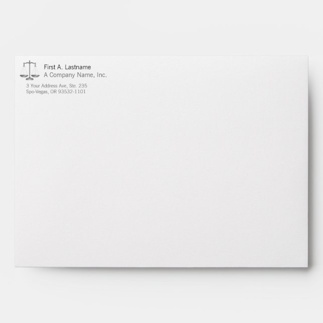 Scales of Justice Envelope (Front)