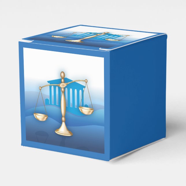 Scales of Justice Favour Box (Front Side)