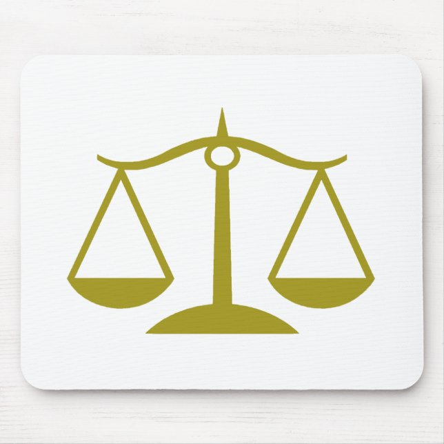 Scales of Justice - Gold Mouse Pad (Front)