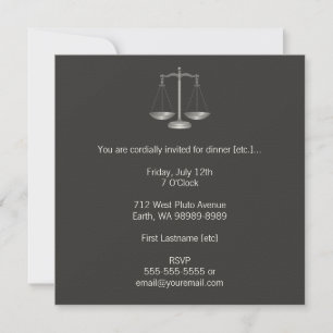 Scales of Justice Invitation