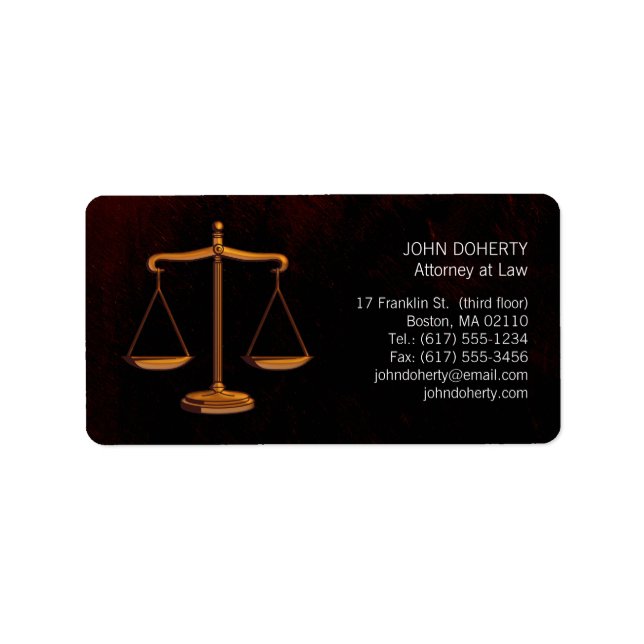 Scales of Justice - Label (Front)