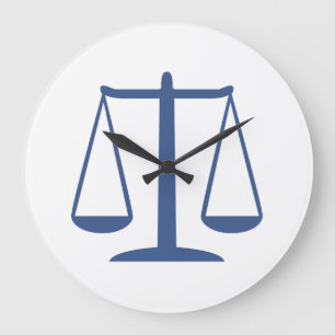 Scales of Justice Large Clock