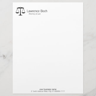 Scales of Justice (Law) Customised Letterhead
