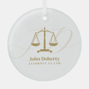 Scales of Justice   Law Glass Tree Decoration