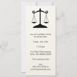 Scales of Justice (Law) Invitation