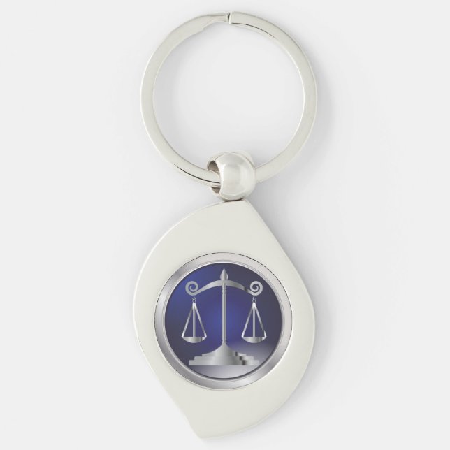 Scales of Justice | Law Key Ring (Front)