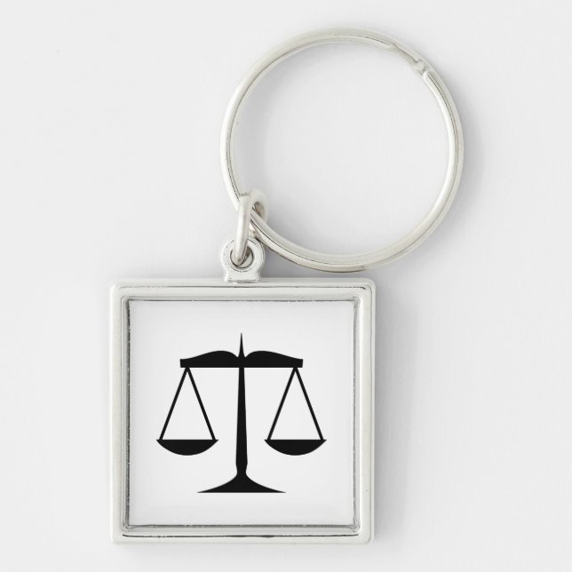 Scales of Justice (Law) Key Ring (Front)