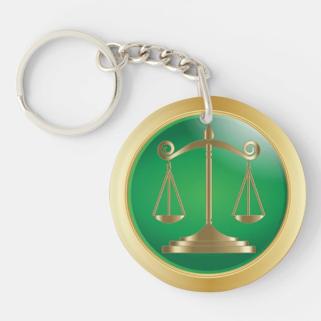 Scales of Justice | Law Key Ring (Front)