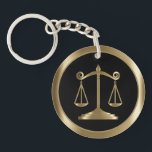 Scales of Justice | Law | Lawyer - Black & Gold Key Ring<br><div class="desc">Law Keychain ready for you to personalise. 📌If you need further customisation, please click the "Click to Customise further" or "Customise or Edit Design"button and use our design tool to resize, rotate, change text colour, add text and so much more.⭐This Product is 100% Customisable. Graphics and / or text can...</div>