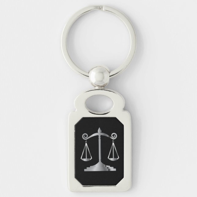 Scales of Justice | Law | Lawyer | DIY Colour Key Ring (Front)