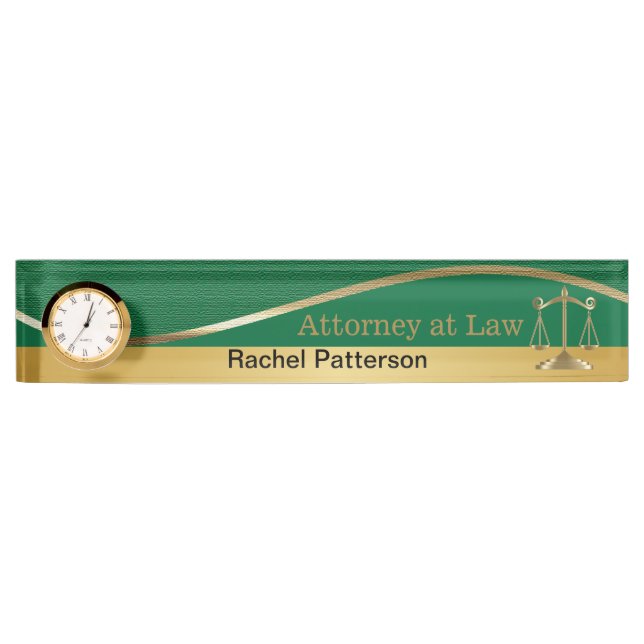 Scales of Justice | Law | Lawyer | DIY  Text Nameplate (Front)