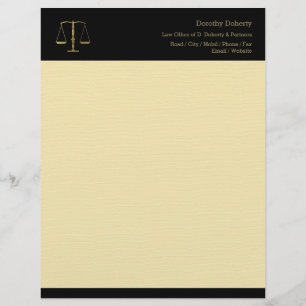 Scales of Justice LAW OFFICE Letterhead