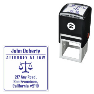 Scales of Justice Law Office Self-inking Stamp