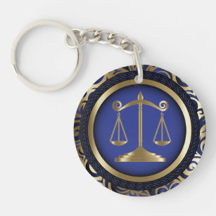 Scales of Justice   Lawyer - Blue Key Ring