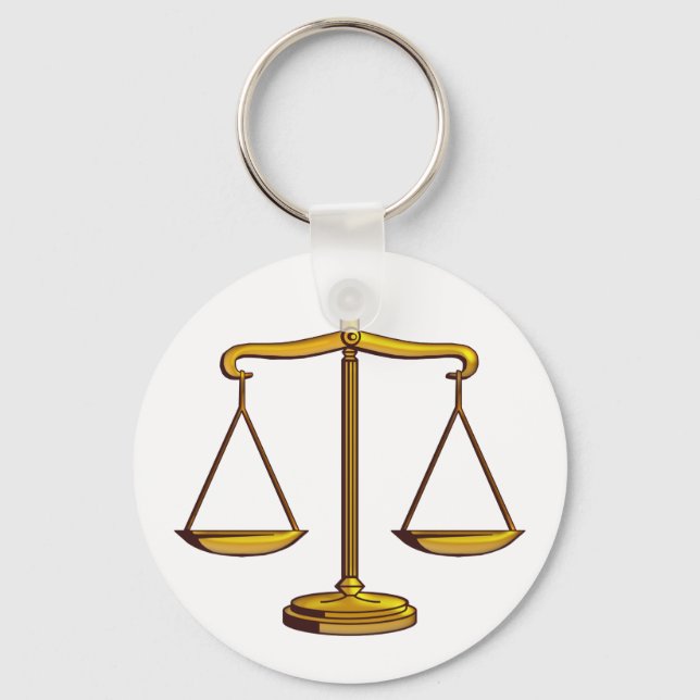 Scales of Justice | Lawyer Key Ring (Front)
