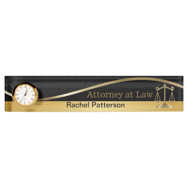 Scales of Justice | Lawyer | Legal Office Nameplate (Front)