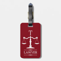 Scales of Justice Lawyer Luggage Tag