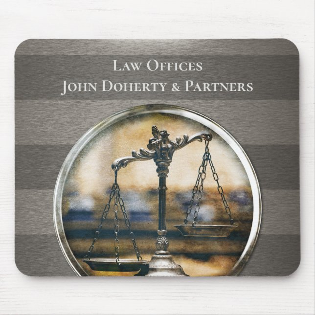 Scales of Justice | Lawyer Mouse Pad (Front)