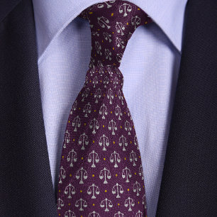 Scales of Justice Lawyer Tie