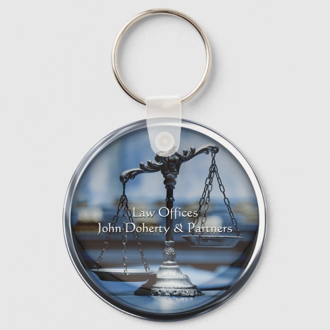 Scales of Justice | Lawyers Key Ring (Front)