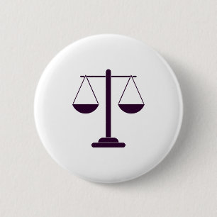 Scales of Justice Legal Services Symbol 6 Cm Round Badge