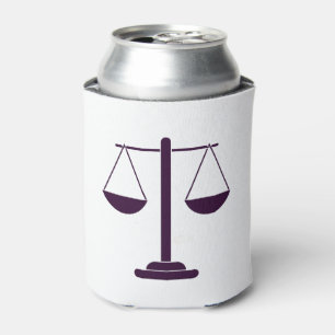Scales of Justice Legal Services Symbol Can Cooler