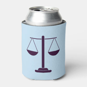 Scales of Justice Legal Services Symbol Can Cooler