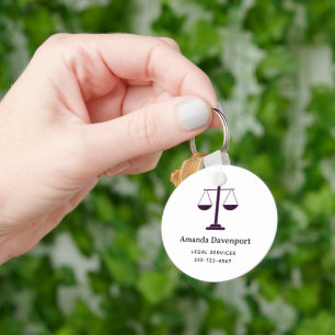 Scales of Justice Legal Services Symbol Key Ring