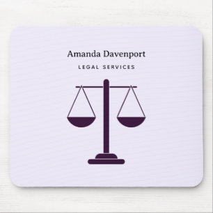 Scales of Justice Legal Services Symbol Mouse Pad
