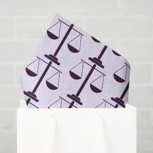 Scales of Justice Legal Services Symbol Pattern Tissue Paper