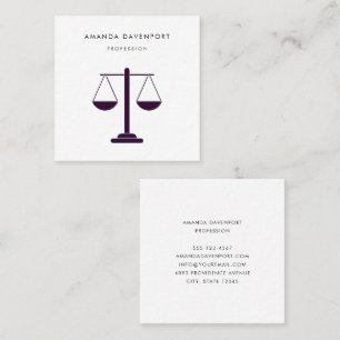 Scales of Justice Legal Services Symbol Square Business Card
