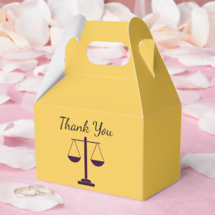 Scales of Justice Legal Services Symbol Thank You Favour Box