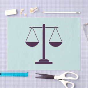 Scales of Justice Legal Services Symbol Tissue Paper