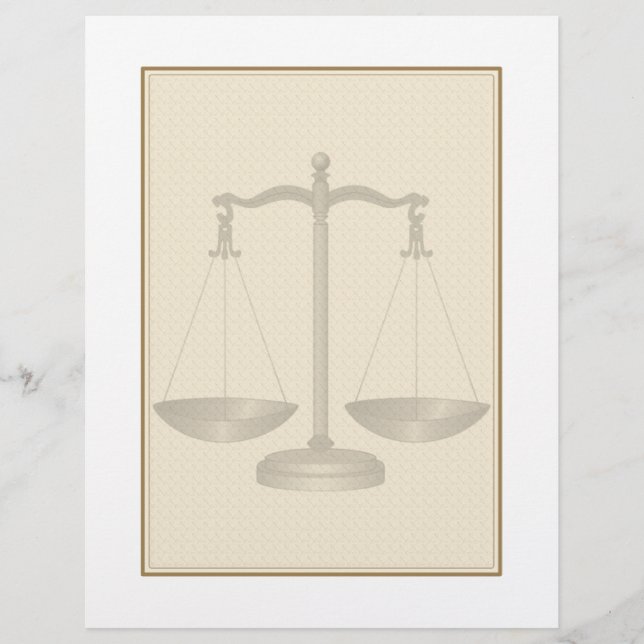 Scales Of Justice Letterhead (Front)