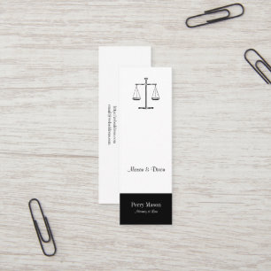 Scales of Justice Mini Business Card