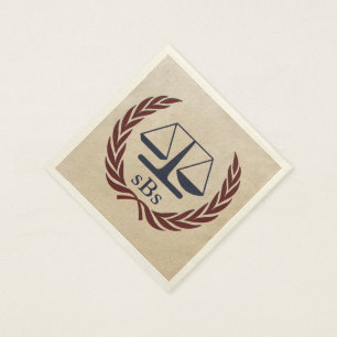 Scales of Justice Personalised Lawyer Gifts Napkin