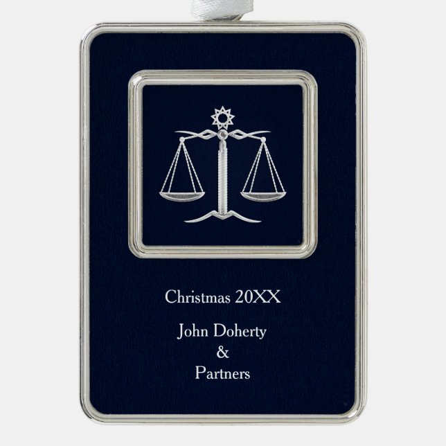 Scales of Justice Personalizable Ornament (Front)