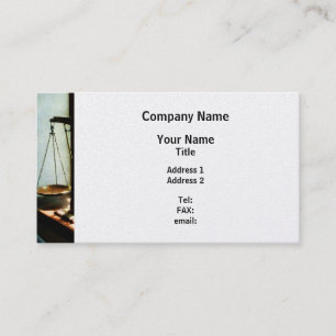 Scales of Justice - Platinum Finish Business Card