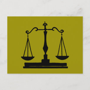 Scales Of Justice Postcard