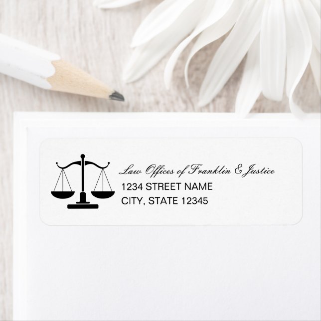 Scales of Justice Return Address Return Address Label (Insitu)