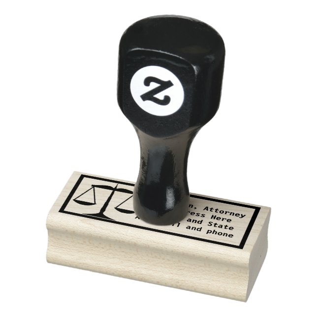 Scales of Justice Rubber Stamp (Stamp)