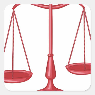 Scales Of Justice Square Sticker