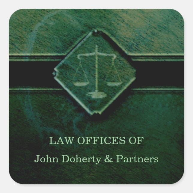 Scales of Justice - Square Sticker (Front)