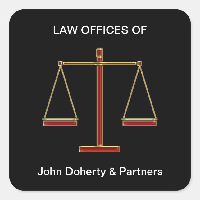Scales of Justice - Square Sticker (Front)
