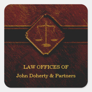 Scales of Justice Square Sticker