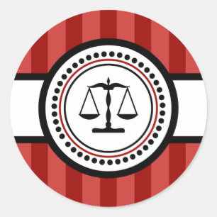 Scales Of Justice Stripes Label (Maroon)