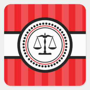 Scales Of Justice Stripes Label (Red)