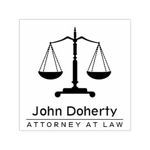 Scales of Justice Symbol Personalizable Self-inking Stamp